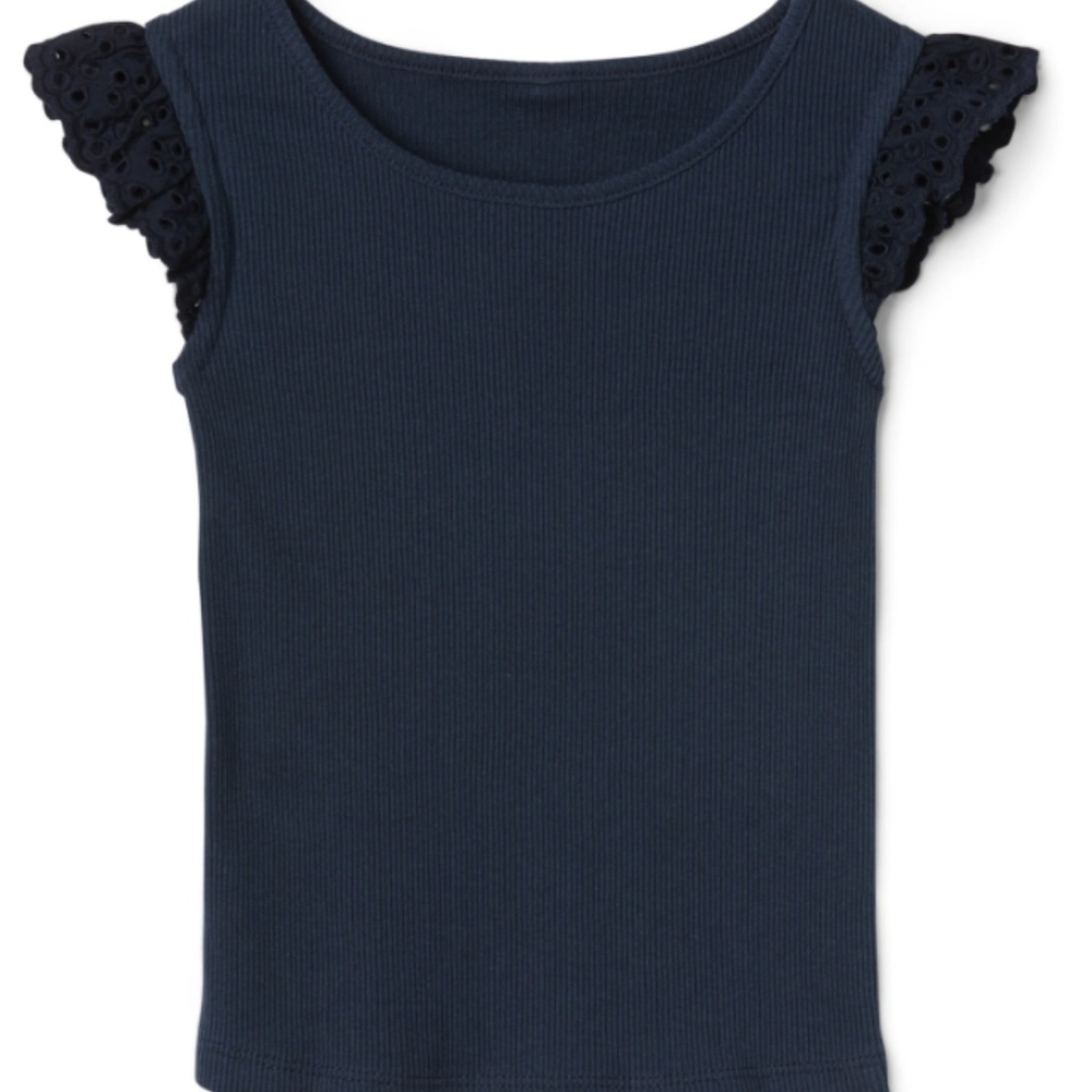 NWT Baby GAP Eyelet Cap Sleeve Top